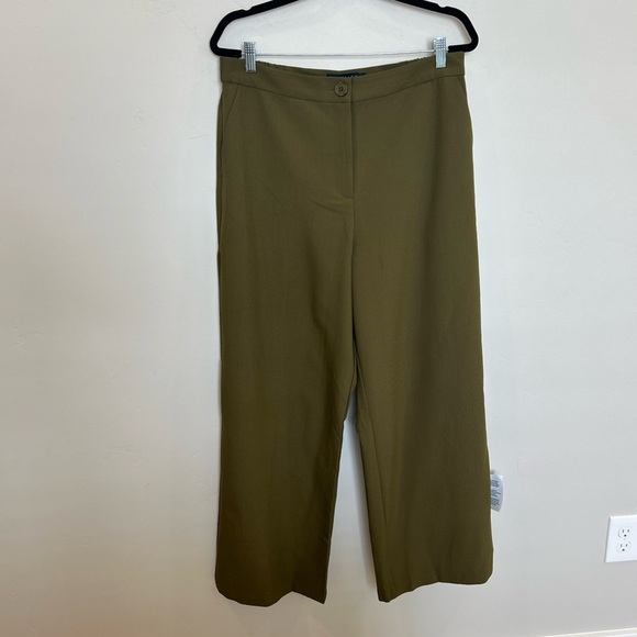Women’s ASOS DESIGN Tailored Relaxed Straight Leg Trousers, Olive, 10 - Picture 1 of 7